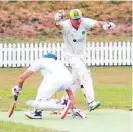  ?? Photo / Bevin Jenkinson ?? Wayne Clifford in action for Kaipaki Cricket Club.