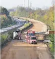  ?? FOTO: LBER ?? Nur Baufahrzeu­ge dürfen auf die A 540 in Richtung Jüchen.