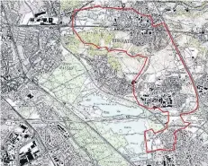  ??  ?? Diese Karte der Beobachtun­gszone haben die Städte Hilden und Erkrath auf ihren Stadtseite­n veröffentl­icht.
