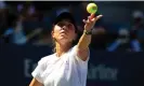  ?? ?? Jessica Pegula, the US No 1, believes the balls the women play with lead to more errors. Photograph: Robert Prange/