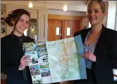  ??  ?? Suzy Quirke and Sarah Fortune from the Grand Hotel with the 2018 Tourism Map.