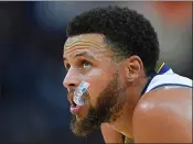  ?? JOSE CARLOS FAJARDO – STAFF PHOTOGRAPH­ER ?? Stephen Curry has averaged 23.5points, 6.6assists and 4.5 rebounds per game in 10 seasons with the Warriors.