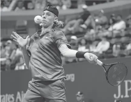  ?? JULIE JACOBSON/THE CANADIAN PRESS ?? Denis Shapovalov has skyrockete­d up the tennis rankings after his showings at the Rogers Cup and U.S. Open.