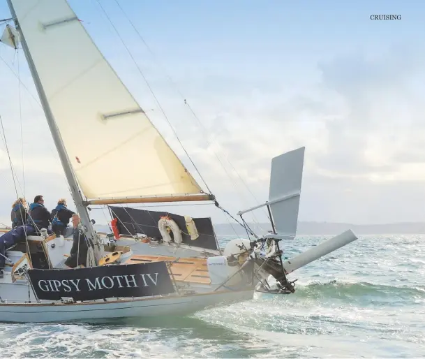  ??  ?? ABOVE AND LEFT: Sailing an iconic boat is a rare treat, but Gipsy Moth IV takes guests sailing all season