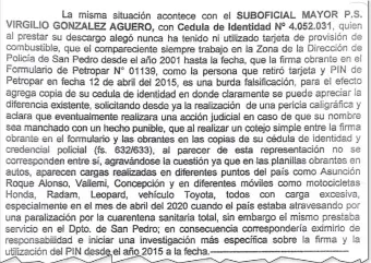  ??  ?? 4- En plena cuarentena total, una rosca corrupta seguía desviando plata en la Policía.