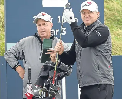  ?? Picture: Getty Images. ?? Paul Lawrie during a practice round at Kingsbarns yesterday.