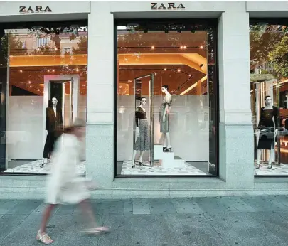  ?? EFE ?? Tienda de Zara, marca insignia del grupo galledo Inditex que en 2019 ganó 4.681 millones de euros