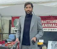  ?? ?? Daniele Lupo in via Flaminia con i suoi cani al guinzaglio