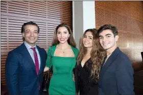  ?? ?? Dr. Jaafer Golzar with his wife, Renee, and children, Ariana and Yousef