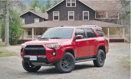  ?? DEREK MCNAUGHTON/DRIVING ?? The 2017 Toyota 4Runner TRD Pro’s crawl control feature helps with off-roading.