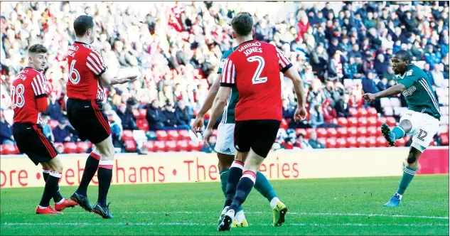  ?? PICTURES: Action Images ?? HOW’S THAT FOR STARTERS: Kamohelo Mokotjo’s low shot fires Brentford into the lead with just 13 minutes on the clock