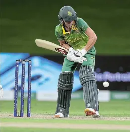  ?? Picture: FIONA GOODALL/REUTERS ?? ON TARGET: SA’s Marizanne Kapp bats during the Women’s World Cup match against England at Bay Oval in Tauranga, New Zealand