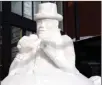  ?? The Canadian Press ?? A snow sculpture of Tragically Hip frontman Gord Downie is a part of Winterlude festivitie­s.