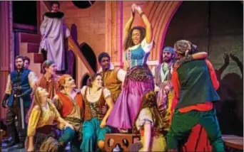  ?? PHOTO COURTESY OF RACHEL LOMBARDO ?? Sierra Wilson, of Upper Darby, as Esmeralda performing “The Tavern Song” with ensemble members.