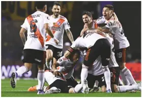  ??  ?? Holders...River Plate will defend their trophy in Chile