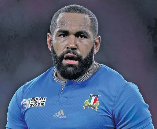  ?? Photo: Zimbio ?? Fijian born- Italy No.8 Samuela Vunisa during the 2015 Rugby World Cup.