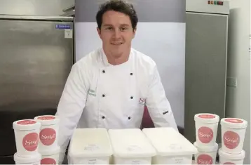  ??  ?? Willie Devereux at Scúp Gelato’s premises in the Enterprise Centre at Kerlogue, Wexford.