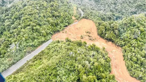  ?? Photo / Supplied ?? The washed out section of State Highway 25A will be replaced by a bridge.