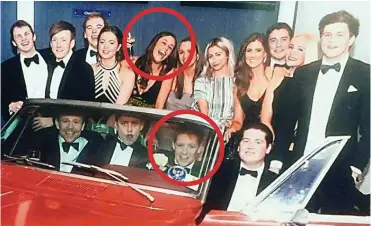  ??  ?? Birthday boy: The duke behind the wheel of a vintage car while Miss Tomlinson laughs