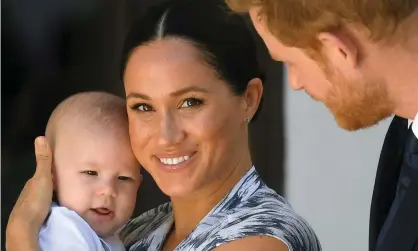  ??  ?? Meghan, Harry and son Archie pictured in December 2019. Photograph: Toby Melville/PA