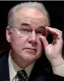  ?? AP ?? Tom Price pauses while testifying on Capitol Hill in Washington at his confirmati­on hearing before the Senate Finance Committee. —