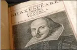  ??  ?? RARE: First folio of Shakespear­e’s plays