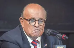  ?? ROBERT BUMSTED/AP FILE ?? Rudy Giuliani took on a leading role in disputing the election results on Donald Trump’s behalf after the 2020 presidenti­al election.