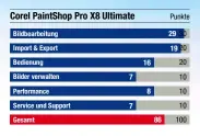  ??  ?? Durch großen Funktionsu­mfang und die sehr gute, profession­elle Ausstattun­g gewinnt Corel PaintShop Pro X8 Ultimate das Duell.