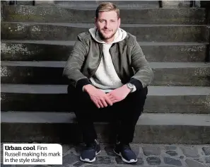  ??  ?? Urban cool Finn Russell making his mark in the style stakes