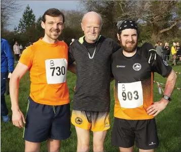  ??  ?? Garrett Kelly, Tom Cavanagh, and Karol Ó Loinsigh from Bray Runners.