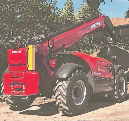  ??  ?? Top: The Liebherr E-deutz all-electric telehandle­r prototype and (above) the 3.5 tonne, 11m Manitou MT 1335 constructi­on telescopic handler has been converted into a diesel-electric hybrid.