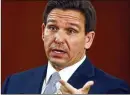  ?? PHIL SEARS/AP ?? A stricter abortion ban possible in Florida could have practical implicatio­ns for women across the South and political implicatio­ns for Gov. Ron Desantis.