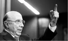  ??  ?? Brazil’s Finance Minister Henrique Meirelles attends an interview with Reuters in Brasilia, Brazil. The Brazilian government sees no alternativ­e to its pension reform proposal and any changes would distort a plan needed for the recovery of Latin...
