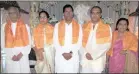  ??  ?? Ramchundar­lall Ramharuk, Usha Maharaj, Chakradhar­i Das, Sunil Maharaj and Usha Shukla.