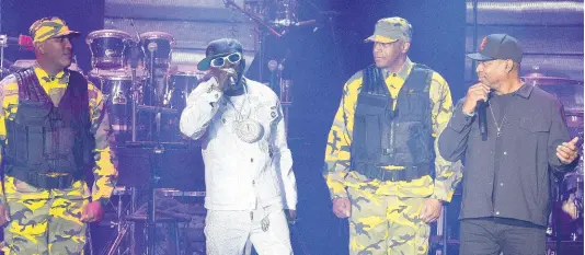  ?? AP PHOTOS ?? Flavor Flav, left, and Chuck D and of Public Enemy perform during the Pre-Grammy Gala on Saturday.