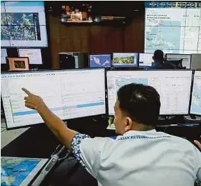  ?? (Foto fail NSTP) ?? Metmalaysi­a sentiasa memantau dengan rapi aktiviti gempa bumi yang berlaku dalam negara.