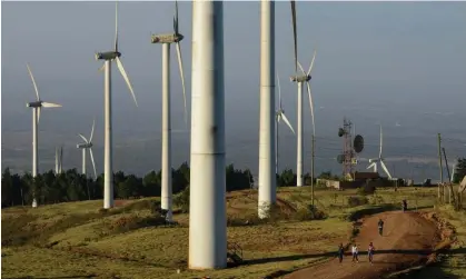  ?? ?? A windfarm in the Ngong Hills, near Nairobi, Kenya. Photograph: Joerg Boethling/Alamy