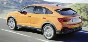  ??  ?? L’Audi Q3 Sportback, il Suv coupé che piace a tutti