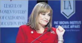  ??  ?? BEING in the spotlight isn’t risk-free. Rep. Loretta Sanchez was criticized after remarks she made about Muslims after the San Bernardino terrorist attack.