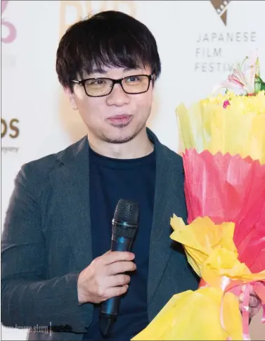  ??  ?? Japanese director and animator, Makoto Shinkai at the opening ceremony of the Japanese Film Festival 2019 in Delhi.