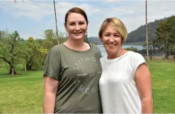 ?? Photo: Bev Lacey ?? FUNDRAISER: Gen Allpass (left) with organiser Emily O’Sullivan at the Women’s Wellness Day fundraiser held at Cooby Dam.