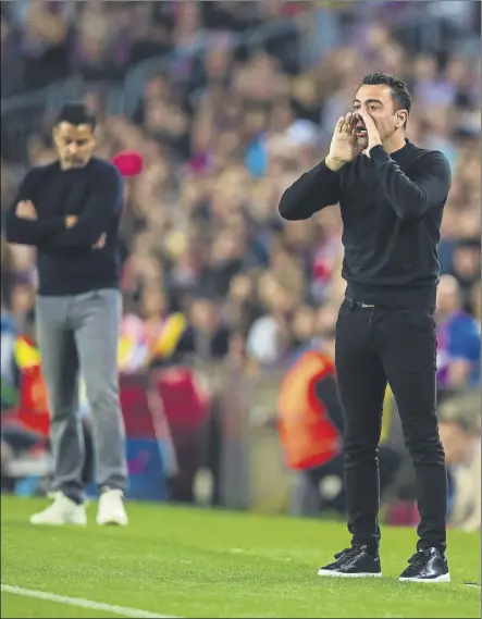  ?? Foto: PERE PUNTÍ ?? Xavi lamentó haber desaprovec­hado una buena oportunida­d para dar un golpe casi definitivo en la lucha por el título de Liga