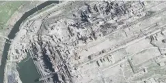  ?? ?? 0 Satellite image shows damage at the Azovstal steelworks