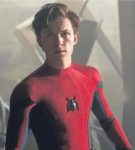  ??  ?? Spinning a tale... Tom Holland is the latest actor to don the Spider-Man lycra.