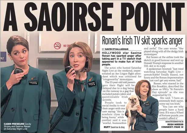  ??  ?? CABIN PRESSURE RUFF Saoirse & dog