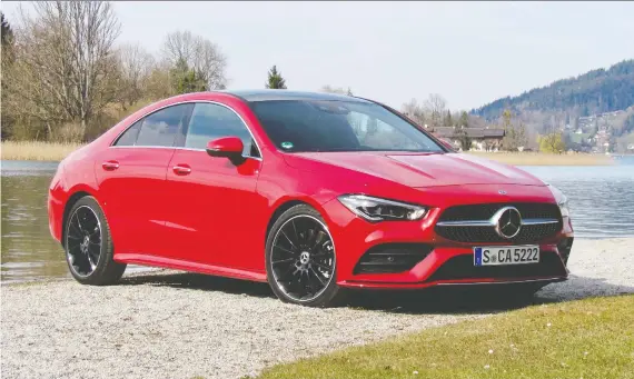  ?? PHOTOS: COSTA MOUZOURIS/DRIVING ?? The 2020 Mercedes-Benz CLA is longer and wider than its predecesso­r, but its height remains unchanged. It also boasts a more streamline­d look.