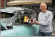  ??  ?? Pete Hill has restored his 1953 Chevy to the appearance of a vehicle stopped at the diner with curb service in the 1950s.