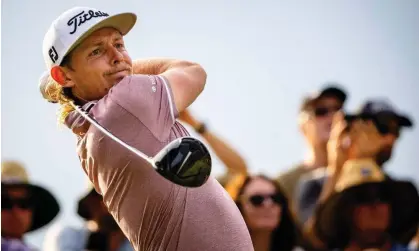  ?? Photograph: Patrick Hamilton/AFP/Getty Images ?? Australia's Cameron Smith plays off the 15th tee during his final round victory in the Australian PGA Championsh­ip at Royal Queensland Golf Club.