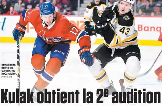  ?? PHOTO AFP ?? Brett Kulak prend du galon chez le Canadien.