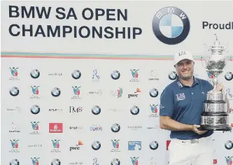  ??  ?? Graeme Storm enjoys his South African Open victory